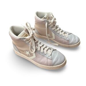 Converse White and Pink High-Top Sneakers women’s 8.5